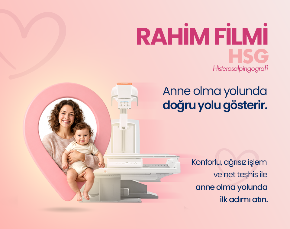 Rahim filmi (HSG) tanıtım afişi: pembe tonlarda, anne ve bebeği tutan kadın ile tıbbi cihaz görseli.